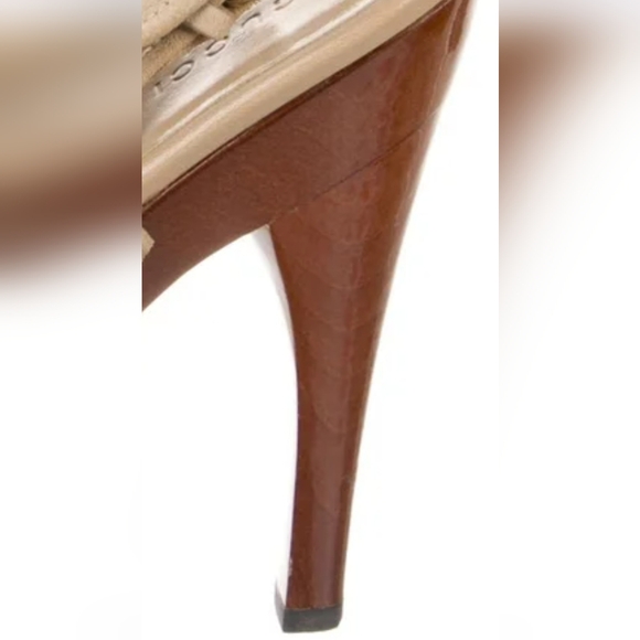 Gucci Ivory Suede Slingback w/platform - Picture 8 of 16